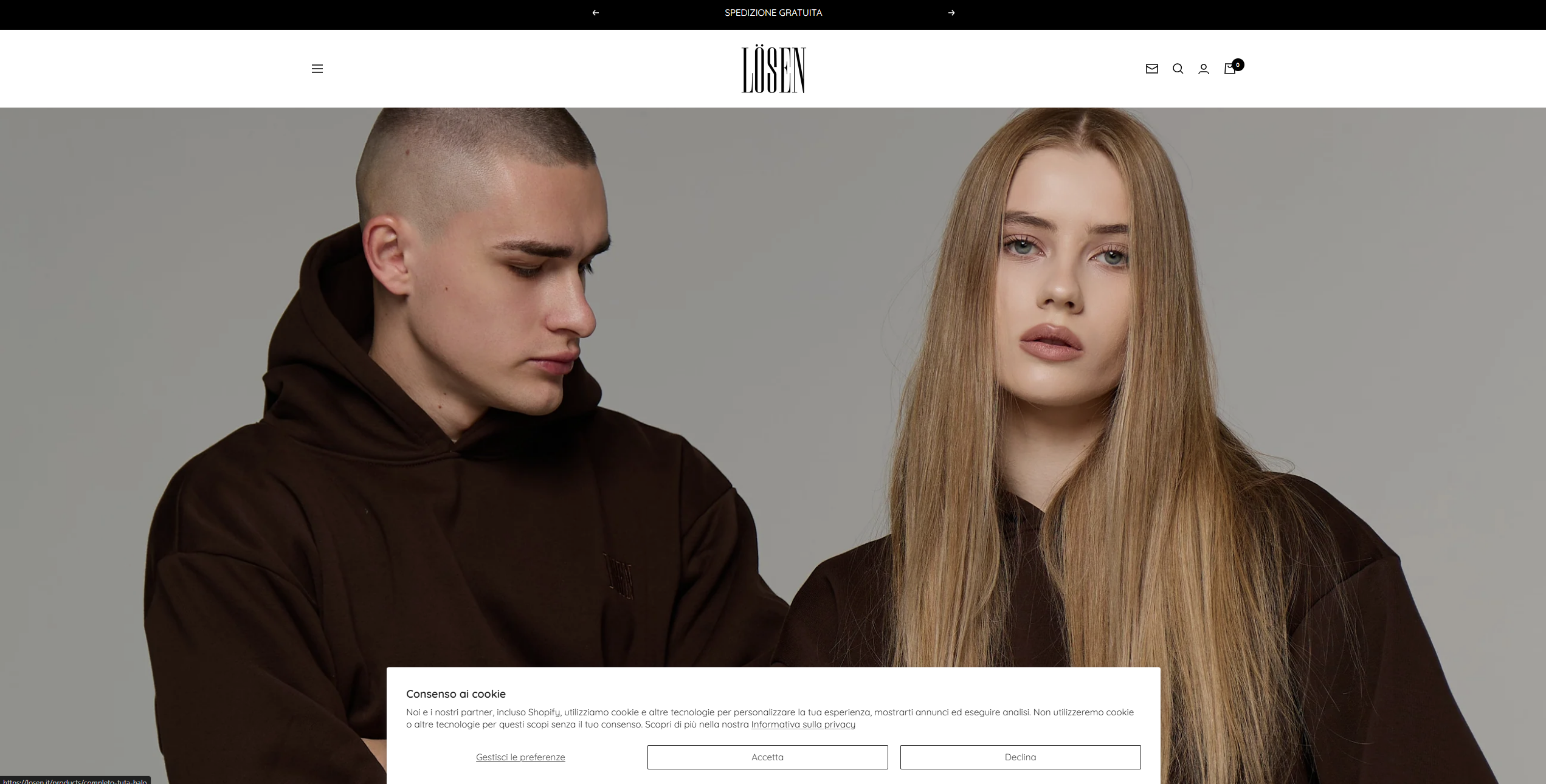 LOSEN TIMELESS ELEGANCE: Fashion-Shop auf Shopify: lesbarer Katalog, gepflegte PDPs, linearer Checkout.